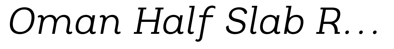 Oman Half Slab Regular Italic